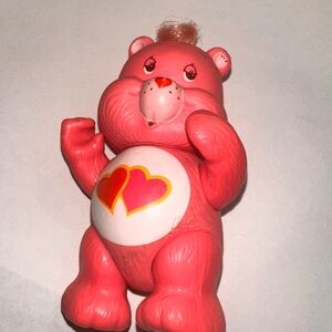 Charming Pink Bear Toy with Heart Design